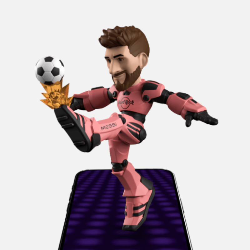 Captain Messi collectible in Augmented Reality as part of Hard Rock Cafe’s global campaign.